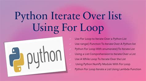 How to Iterate over a list in Python Python iterate over a list in python YouTube
