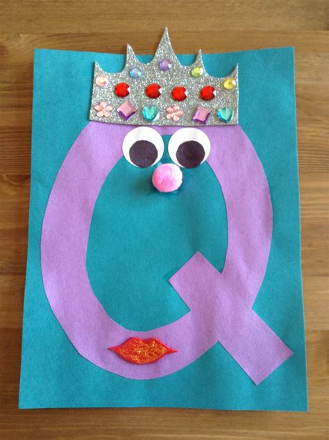 Q is for Queen Handprint art Letter q crafts, Alphabet crafts, Letter