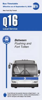 q16 bus time schedule
