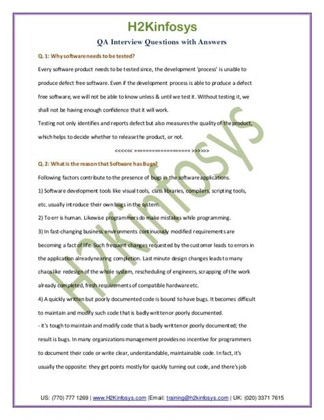 qa interview questions in bpo with answers
