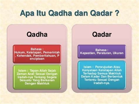 qada dan qadar artinya