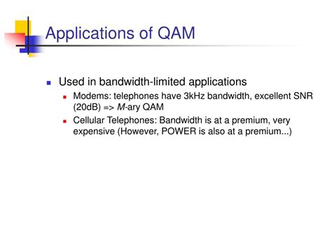 Qam Applications
