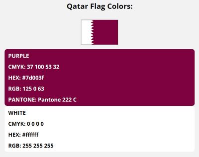 qatar flag color code