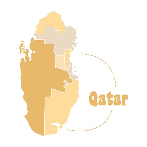qatar map vector