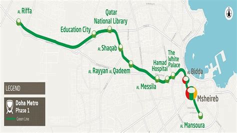 qatar metro green line map