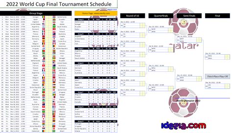 qatar world cup schedule excel