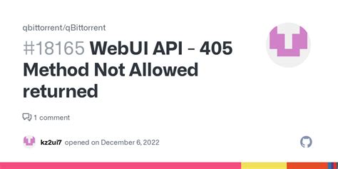 qbittorrent api method not allowed