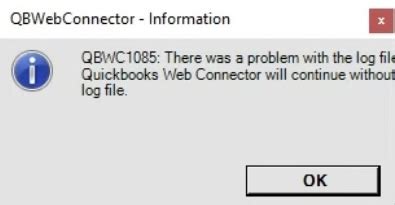 Qbwc1085 There Was A Problem With The Log File