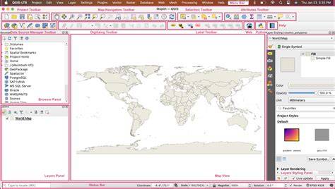 QGIS interface