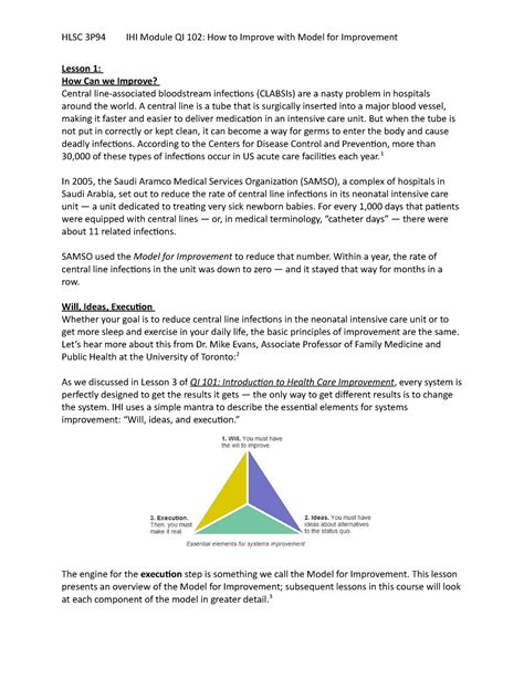 qi 102 model for improvement