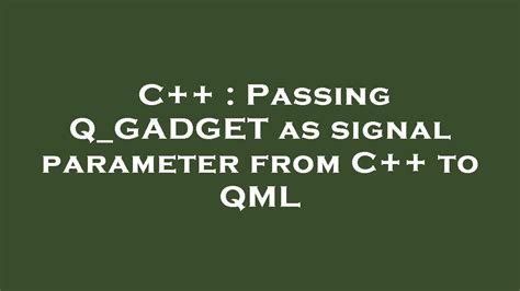 Qml Signal Default Parameter