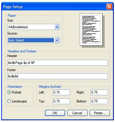 qprinter setpagemargins