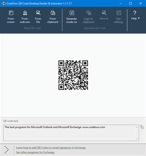 qr code reader on computer