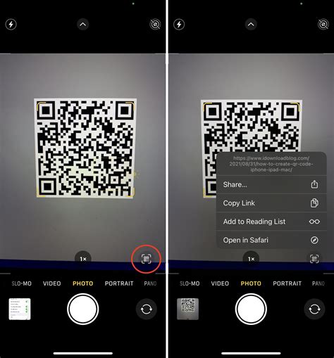 qr code scanner iphone camera not working