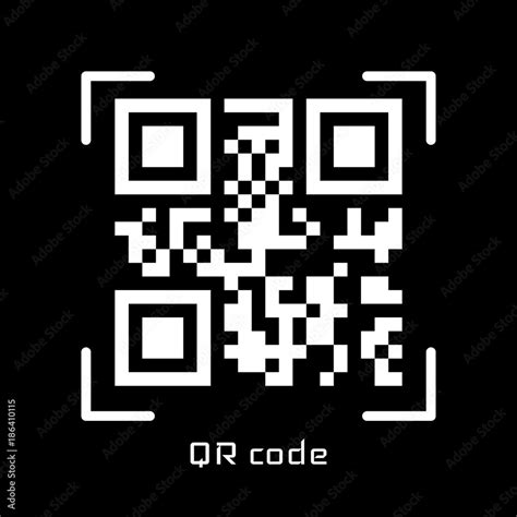 Qr Code White On Black Background