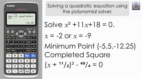 quadratic equation table calculator