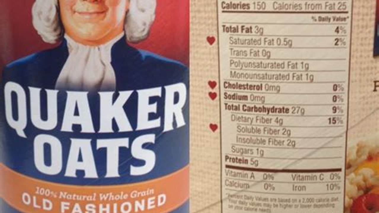 Unveiling the Nutritional Secrets of Quaker Oats: A Journey of Health and Flavor