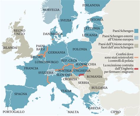 quali sono i paesi dell'area schengen