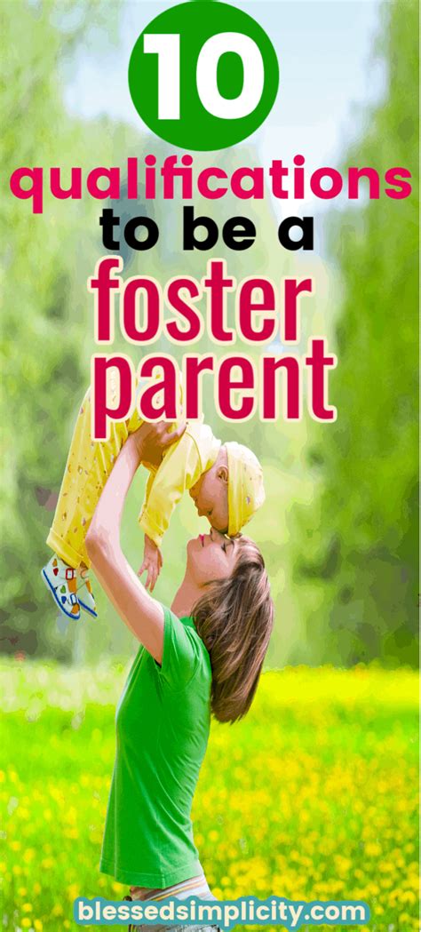 qualifications for being a foster parent