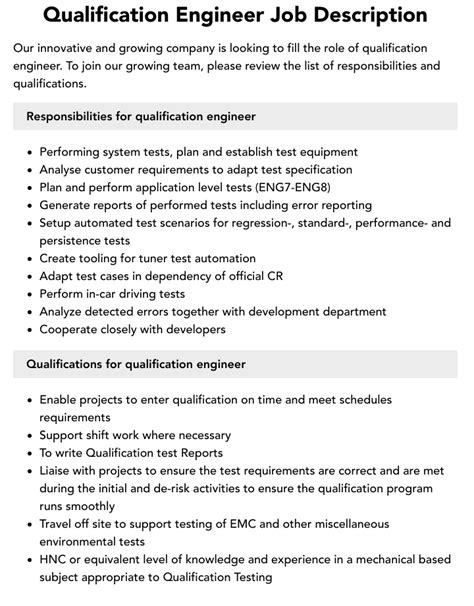 qualifications for process engineer
