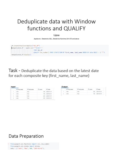 Qualify Window Function