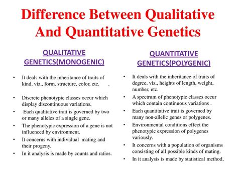 qualitative and quantitative traits in genetics