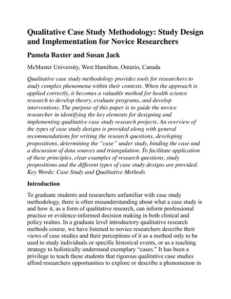 qualitative case study template