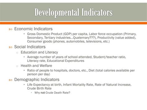 Qualitative Indicators Of Development Examples