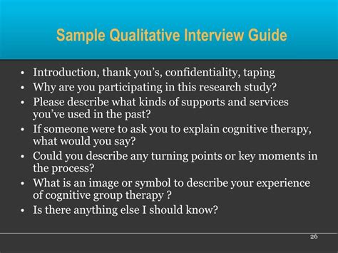 qualitative interview guide sample