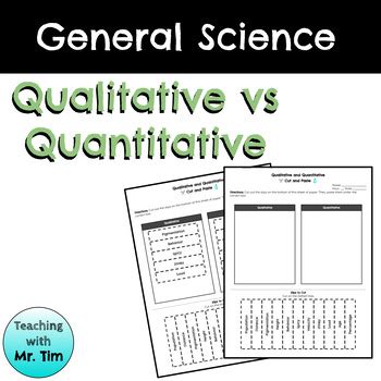 Qualitative Vs Quantitative Sorting Activity