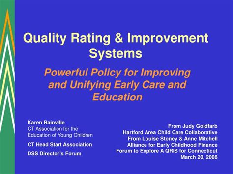 Quality Rating Systems