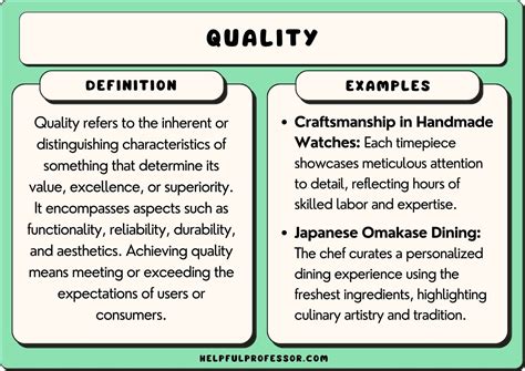 quality values examples