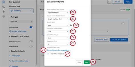 Qualtrics Autocomplete With Supplemental Data