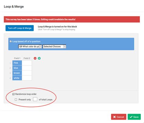 Qualtrics Loop And Merge Not Working