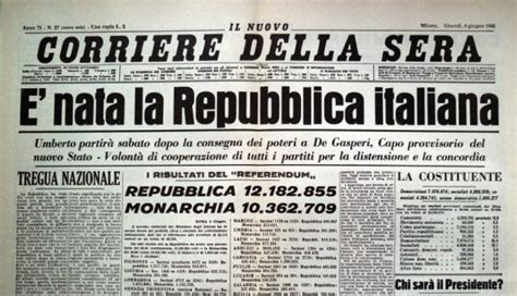 quando nacque la repubblica italiana