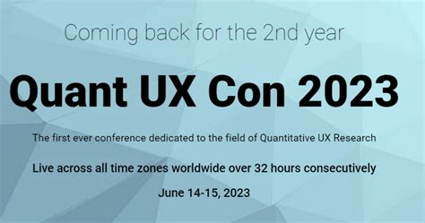Announcing the Keynote speaker at Quant UX Con