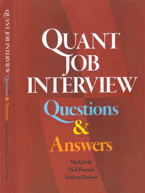 quant job interview questions and answers pdf
