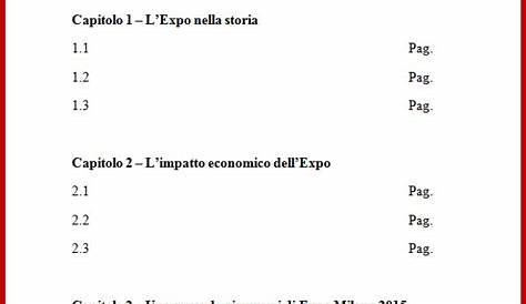 Secondo capitolo della tesi di laurea: corpo e capitoli - Word to Working