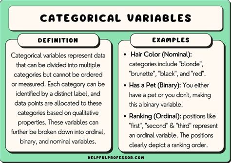 quantitative and categorical variables examples