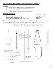 Quantitative Glassware Examples
