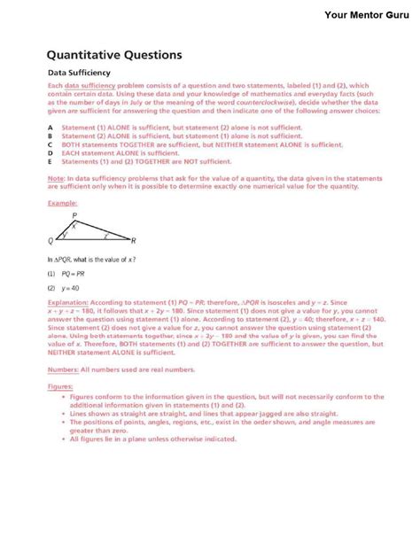 quantitative gmat practice questions