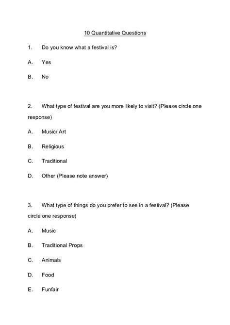 quantitative questions examples for students