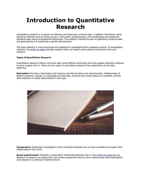 quantitative research introduction