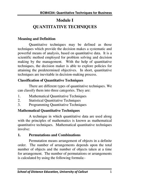 quantitative techniques meaning in marathi