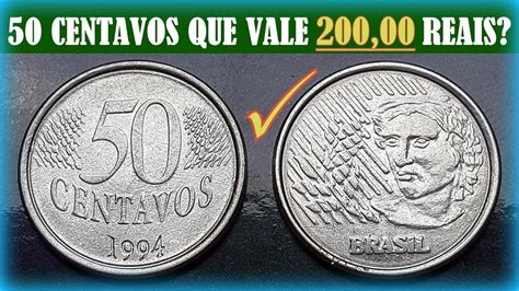 quanto vale a moeda de 50 centavos de 1994