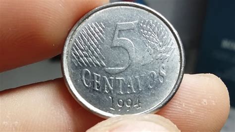 quanto vale uma moeda de 5 centavos de 1994