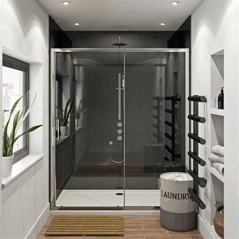 Quartz Door Shower