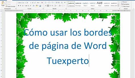 Cómo crear bordes de página en cualquier documento de Word