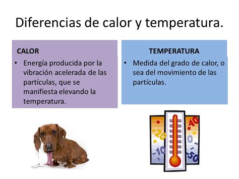 Diferencias entre calor y temperatura Cuadro Comparativo
