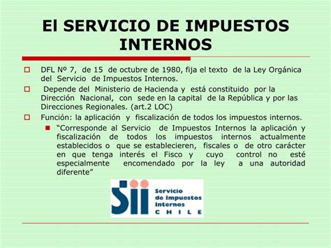 que es el servicio de impuestos internos